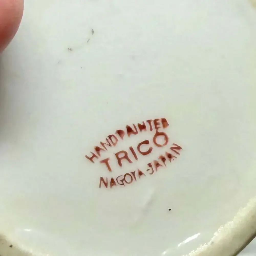 Vintage Trico Hand Painted Lusterware Floral Creamer Pitcher Nagoya Japan